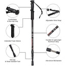 Pair 2 65-135 cm Trekking Alpenstock Anti-shock Sticks