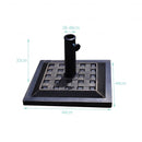 17.5" Heavy Duty Square Umbrella Base Stand of 30 lbs for Outdoor