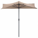 9Ft Patio Bistro Half Round Umbrella -Beige