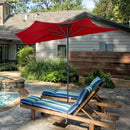 9Ft Patio Bistro Half Round Umbrella -Wine