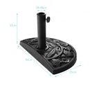 20" Outdoor Patio Half Round Umbrella Base