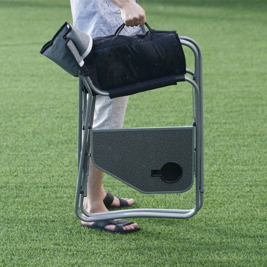 Folding Outdoor Camping Director's Chair with Cup Holder
