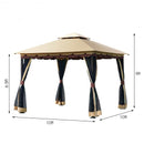 2-Tier 10' x 10'  Patio Shelter Awning Steel Gazebo Canopy