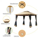 2-Tier 10' x 10'  Patio Shelter Awning Steel Gazebo Canopy