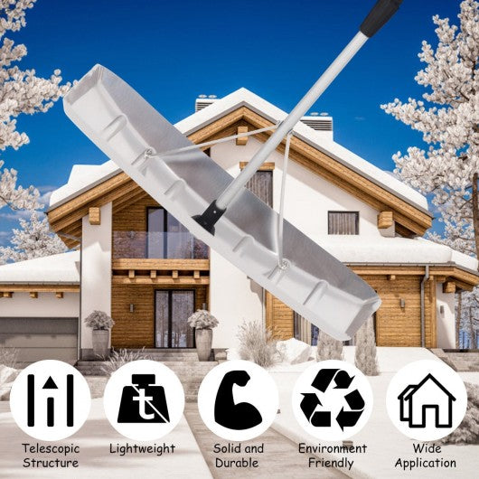 21 ft Aluminum Large Poly Blade Telescoping Snow Roof Rake