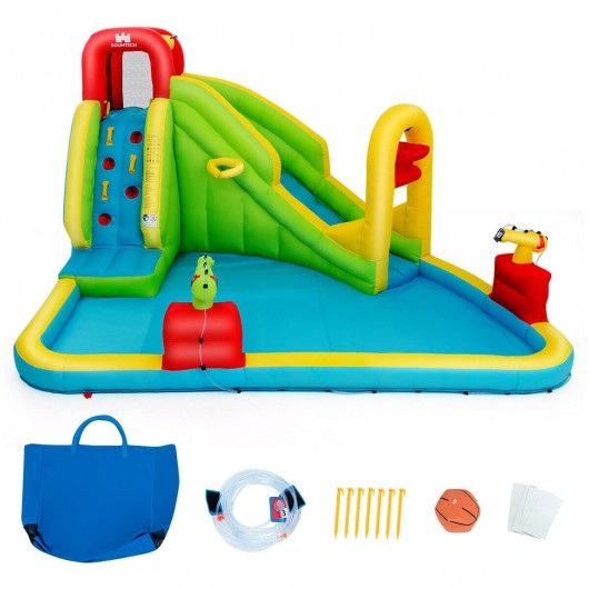 Inflatable Splash Jump Slide Water Bounce without Blower