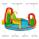 Kids Inflatable Water Slide Bounce House with Climbing Wall and Pool Without Blower