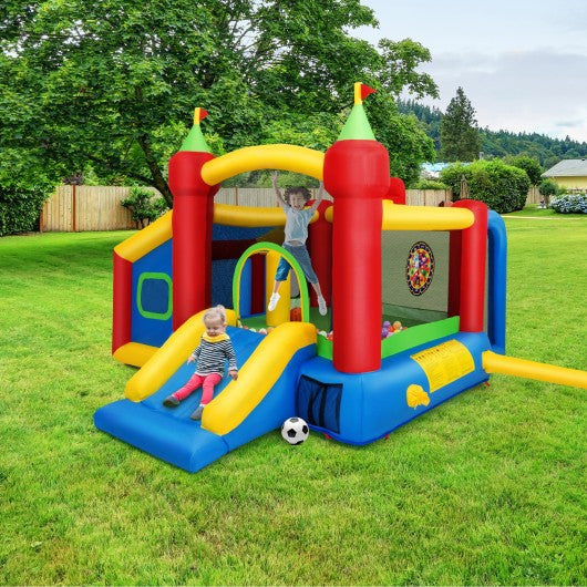 Inflatable Bounce House Kids Slide Jumping Castle Without Blower
