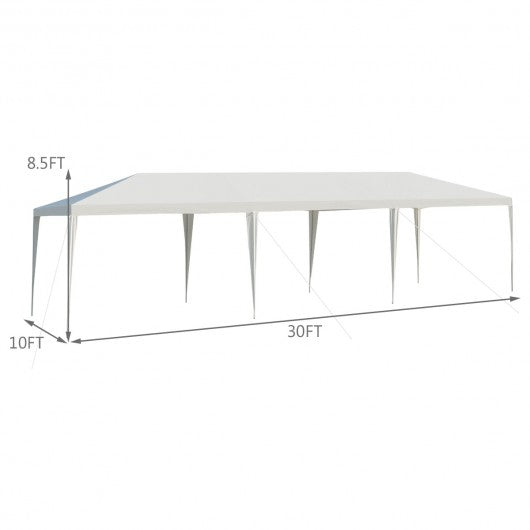 10' x 30' Waterproof Gazebo Canopy Tent with Connection Stakes for Wedding Party