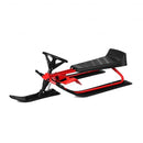 Kids Snow Sled with Steering Wheel and Double Brakes Pull Rope
