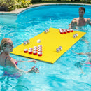 5.5 Feet x 35.5 inch 3-Layer Multi-Purpose Floating Beer Pong Table-Yellow