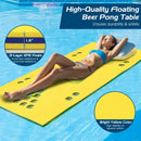 5.5 Feet x 35.5 inch 3-Layer Multi-Purpose Floating Beer Pong Table-Yellow