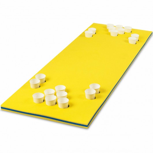 5.5' x 23.5" 3-Layer Multi-Purpose Floating Beer Pong Table-Yellow