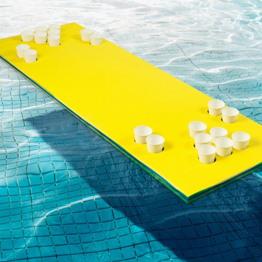 5.5' x 23.5" 3-Layer Multi-Purpose Floating Beer Pong Table-Yellow