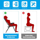 4 Pcs Patio Garden Adjustable Reclining Folding Chairs with Headrest-Gray