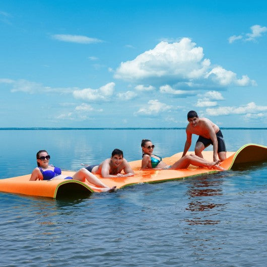 12’ x 6’ 3 Layer Floating Water Pad-Orange