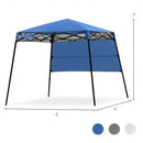 7 x 7 FT Sland Adjustable Portable Canopy Tent w- Backpack-Blue