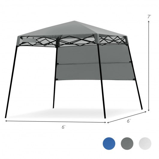 7 x 7 FT Sland Adjustable Portable Canopy Tent w- Backpack-Gray