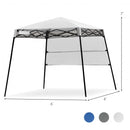 7 x 7 FT Sland Adjustable Portable Canopy Tent w- Backpack-White