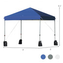 8’x8' Outdoor Pop up Canopy Tent  w-Roller Bag-Blue