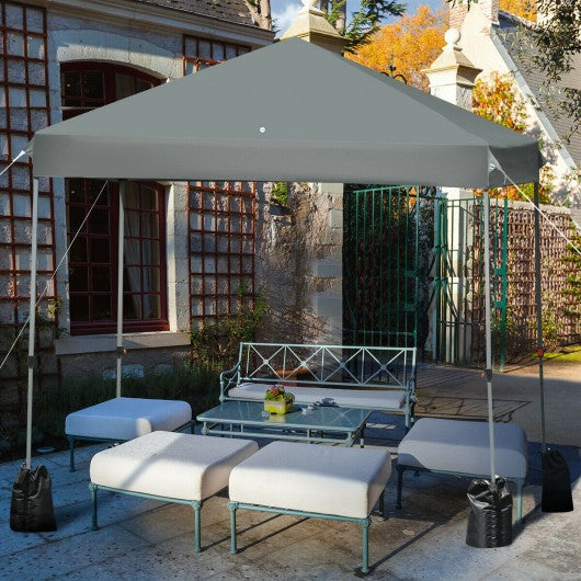 8’x8' Outdoor Pop up Canopy Tent  w-Roller Bag-Gray