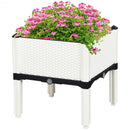 Set of 4 Elevated Flower Vegetable Herb Grow Planter Box
