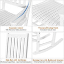 Indoor Outdoor Wooden High Back Rocking Chair-White