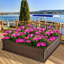 48" Raised Garden Bed Planter for Flower Vegetables Patio-Brown