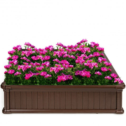 48" Raised Garden Bed Planter for Flower Vegetables Patio-Brown