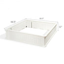48" Raised Garden Bed Planter for Flower Vegetables Patio-White