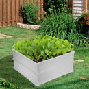 48" Raised Garden Bed Planter for Flower Vegetables Patio-White