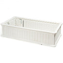 48" x 24" Raised Garden Bed Rectangle Plant Box-White