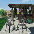 2 Pcs Durable Aluminum Dining Chairs  Set with Armrest