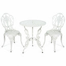 3 PCS Patio Table Chairs Furniture Bistro Set