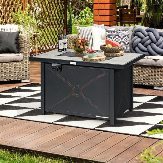 42 Inches 60 000 Btu Rectangular Propane Fire Pit Table