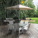 9' Patio Outdoor Market Umbrella with Aluminum Pole without Weight Base-Beige