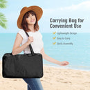 7' x 7' Family Beach Tent Canopy Sunshade w- 4 Poles-Blue