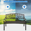 Outdoor Furniture Steel Frame Porch Garden Bench-bronze