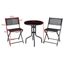 3 Piecs Folding Bistro Table Chairs Set for Indoor and Outdoor