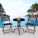 3 Piecs Folding Bistro Table Chairs Set for Indoor and Outdoor