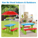 Kids Picnic Folding Table and Bench with Umbrella