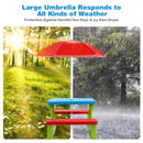 Kids Picnic Folding Table and Bench with Umbrella