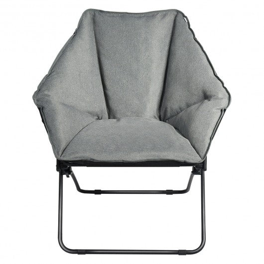 Folding Saucer Padded Chair Soft Wide Seat