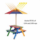 4 Seat Kids Picnic Table with Umbrella