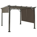 16' x 8' 2Pcs Universal Replacement Canopy for Pergola Structure Sun Awning-Brown