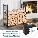 4 Feet Heavy Duty Firewood Log Rack for Fireplace Stove Fire Pit