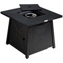 30” Square Propane Gas Fire Table with Waterproof Cover