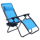 2 pcs Folding Lounge Chair with Zero Gravity