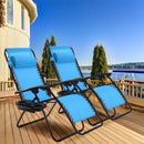2 pcs Folding Lounge Chair with Zero Gravity