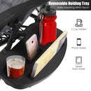 2 pcs Folding Lounge Chair with Zero Gravity-Gray